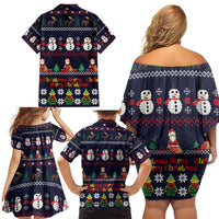 Lego Awesome Christmas Family Matching Off Shoulder Short Dress and Hawaiian Shirt Funny Xmas Holiday Patterns - Wonder Print Shop