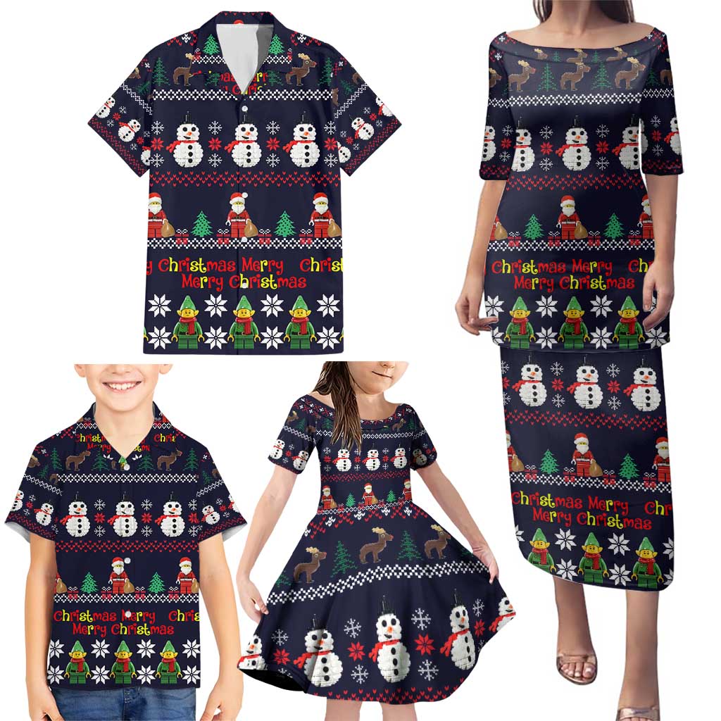 Lego Awesome Christmas Family Matching Puletasi and Hawaiian Shirt Funny Xmas Holiday Patterns - Wonder Print Shop