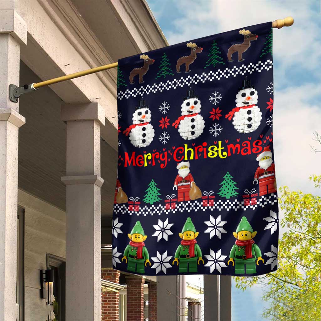 Lego Awesome Christmas Garden Flag Funny Xmas Holiday Patterns - Wonder Print Shop