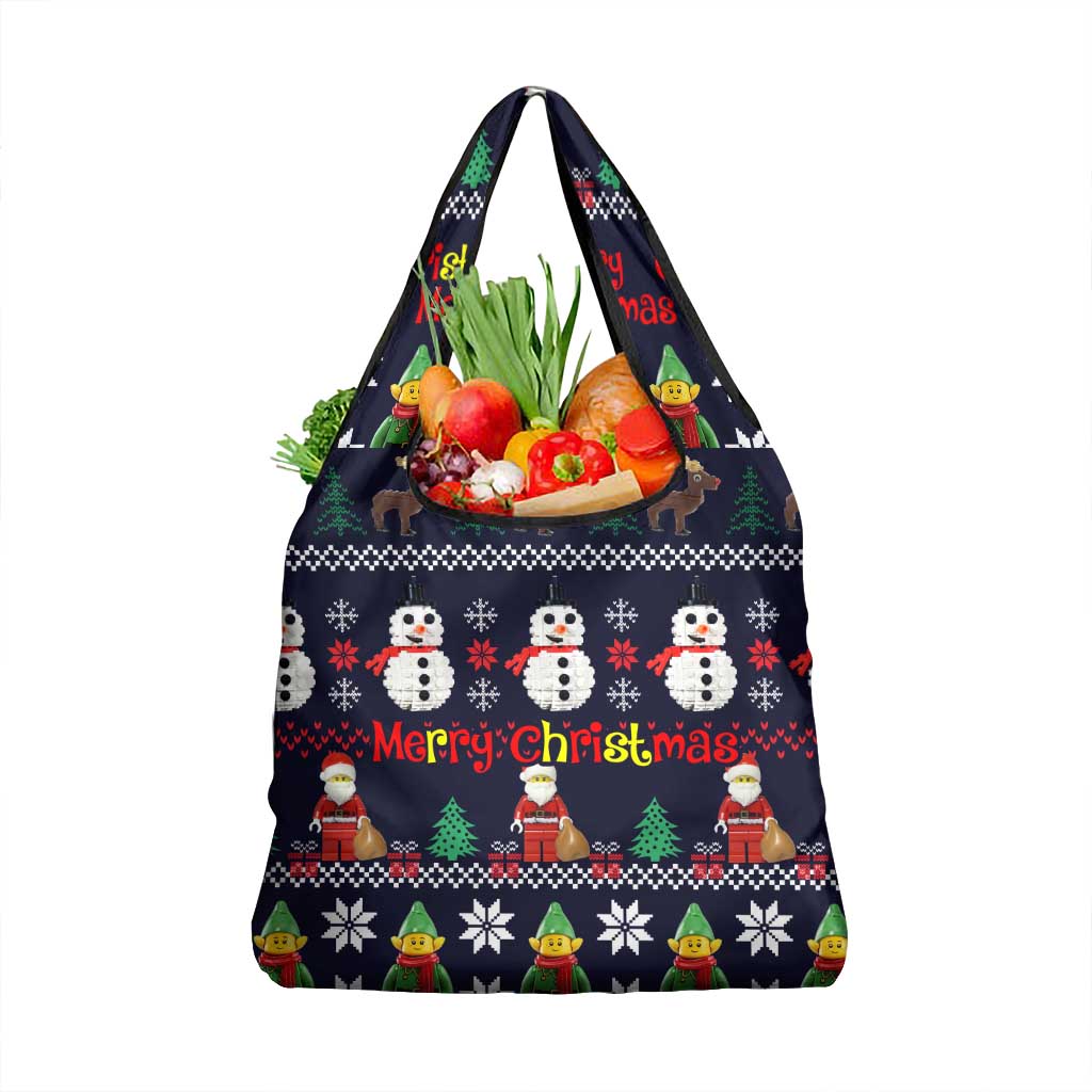 Lego Awesome Christmas Grocery Bag Funny Xmas Holiday Patterns - Wonder Print Shop