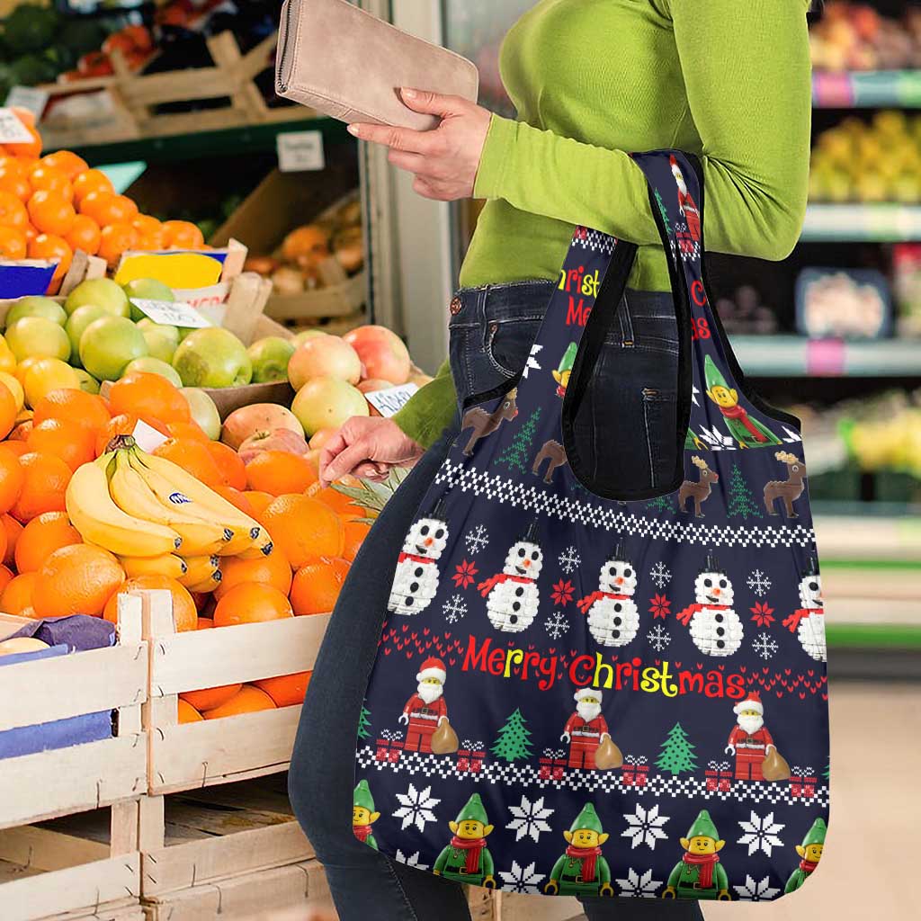 Lego Awesome Christmas Grocery Bag Funny Xmas Holiday Patterns - Wonder Print Shop