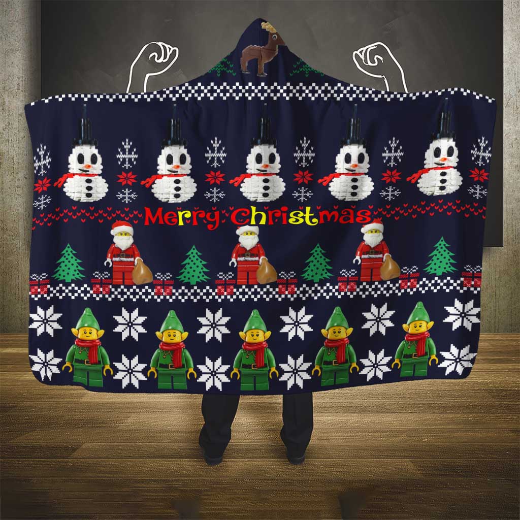 Lego Awesome Christmas Hooded Blanket Funny Xmas Holiday Patterns - Wonder Print Shop