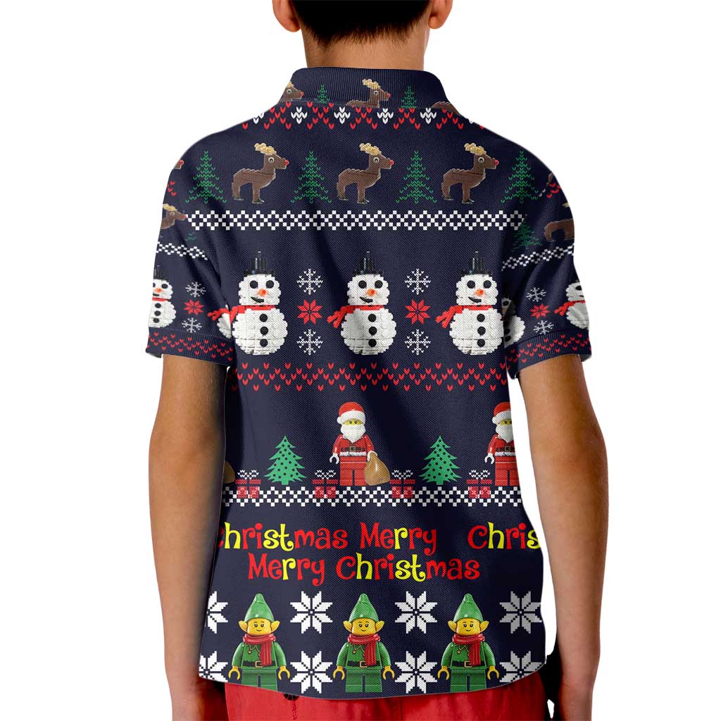 Lego Awesome Christmas Kid Polo Shirt Funny Xmas Holiday Patterns - Wonder Print Shop