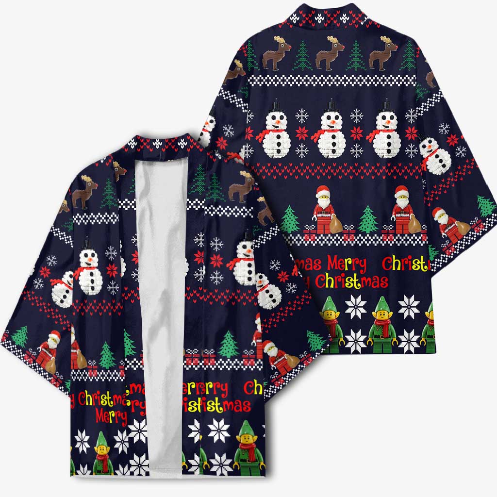 Lego Awesome Christmas Kimono Funny Xmas Holiday Patterns - Wonder Print Shop