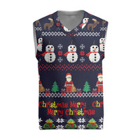 Lego Awesome Christmas Knitted V-Neck Vest Funny Xmas Holiday Patterns - Wonder Print Shop