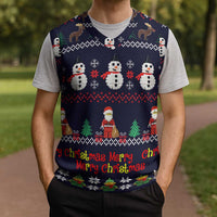 Lego Awesome Christmas Knitted V-Neck Vest Funny Xmas Holiday Patterns - Wonder Print Shop