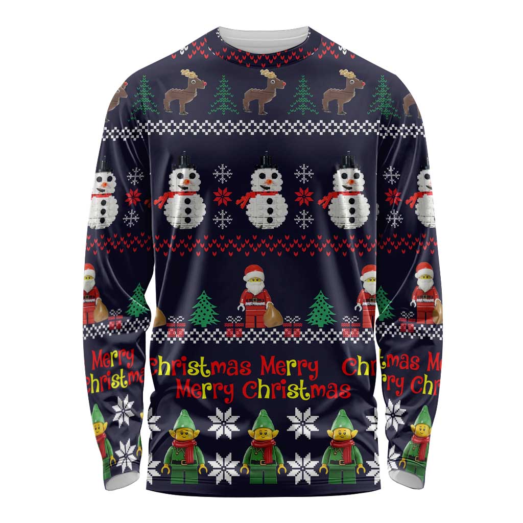 Lego Awesome Christmas Long Sleeve Shirt Funny Xmas Holiday Patterns - Wonder Print Shop