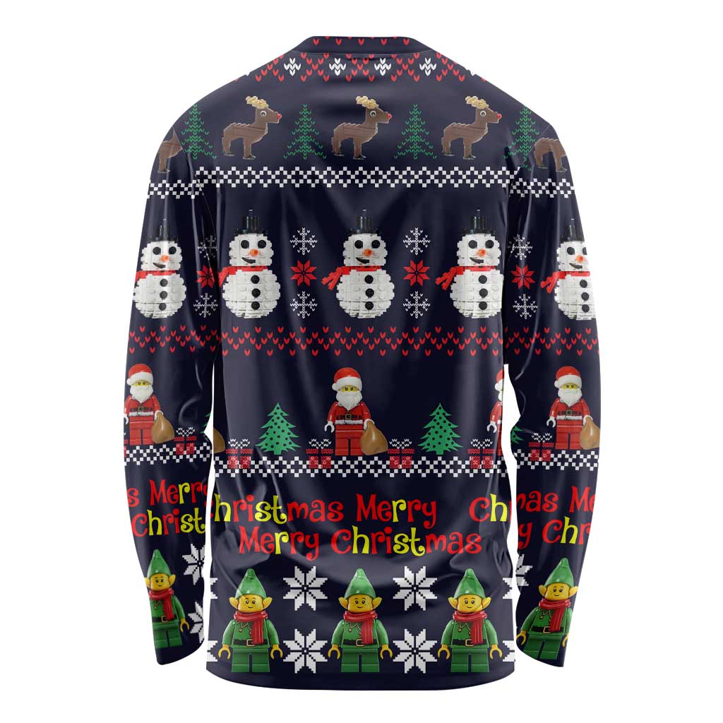 Lego Awesome Christmas Long Sleeve Shirt Funny Xmas Holiday Patterns - Wonder Print Shop