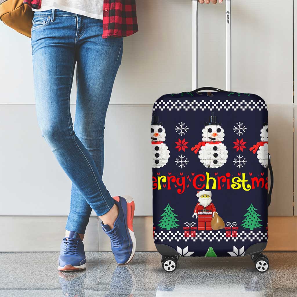 Lego Awesome Christmas Luggage Cover Funny Xmas Holiday Patterns - Wonder Print Shop