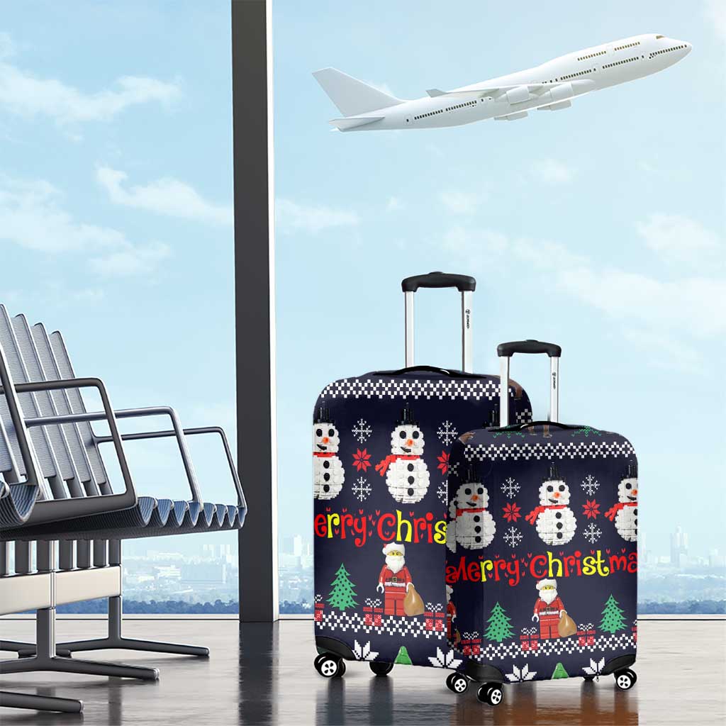 Lego Awesome Christmas Luggage Cover Funny Xmas Holiday Patterns - Wonder Print Shop