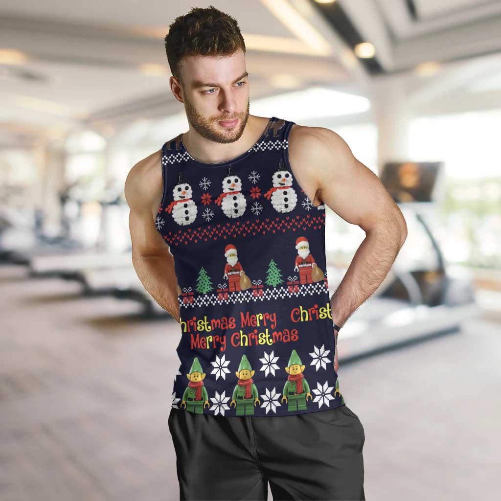 Lego Awesome Christmas Men Tank Top Funny Xmas Holiday Patterns - Wonder Print Shop