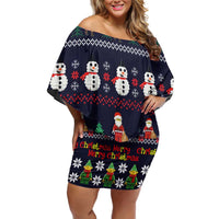 Lego Awesome Christmas Off Shoulder Short Dress Funny Xmas Holiday Patterns - Wonder Print Shop