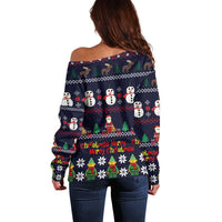 Lego Awesome Christmas Off Shoulder Sweater Funny Xmas Holiday Patterns - Wonder Print Shop