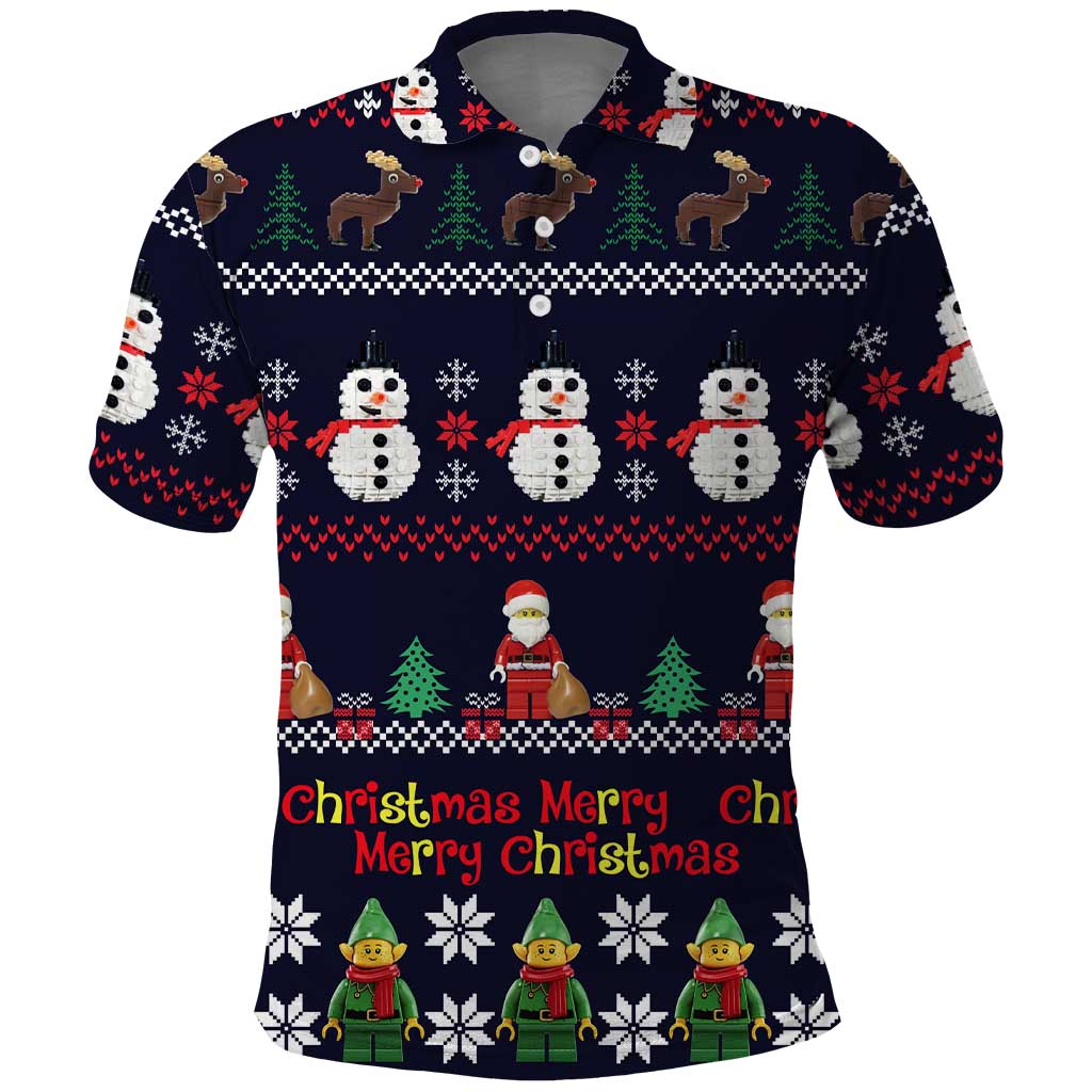 Lego Awesome Christmas Polo Shirt Funny Xmas Holiday Patterns - Wonder Print Shop