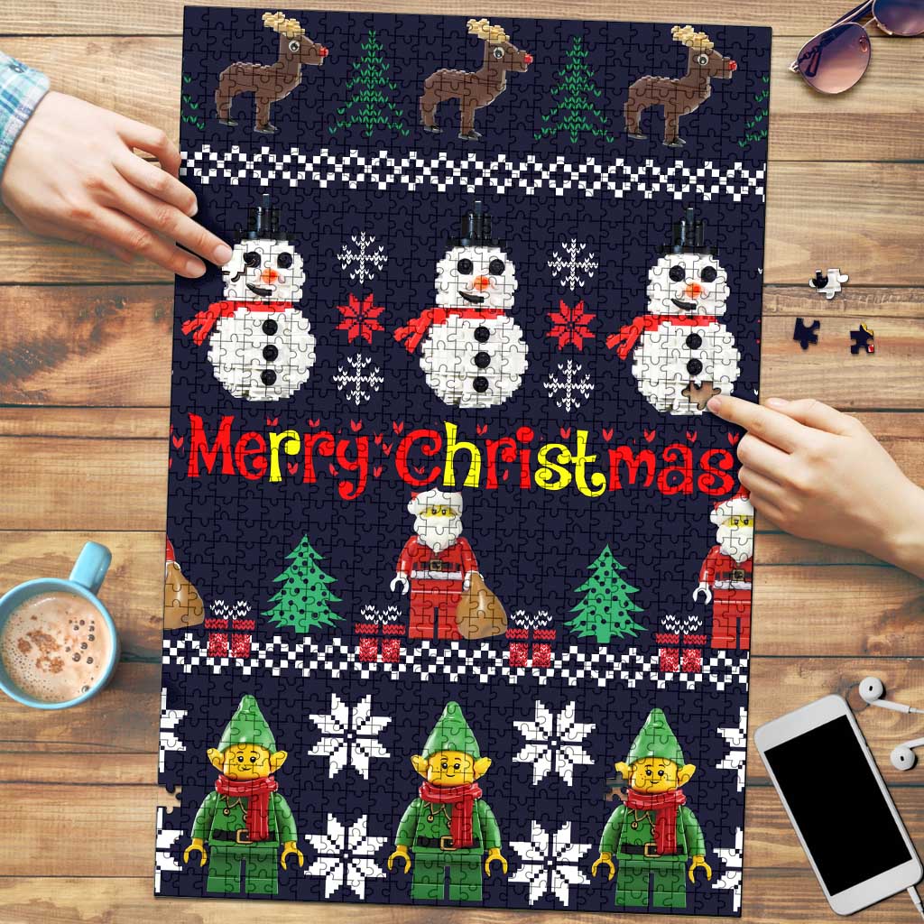 Lego Awesome Christmas Puzzle Funny Xmas Holiday Patterns - Wonder Print Shop
