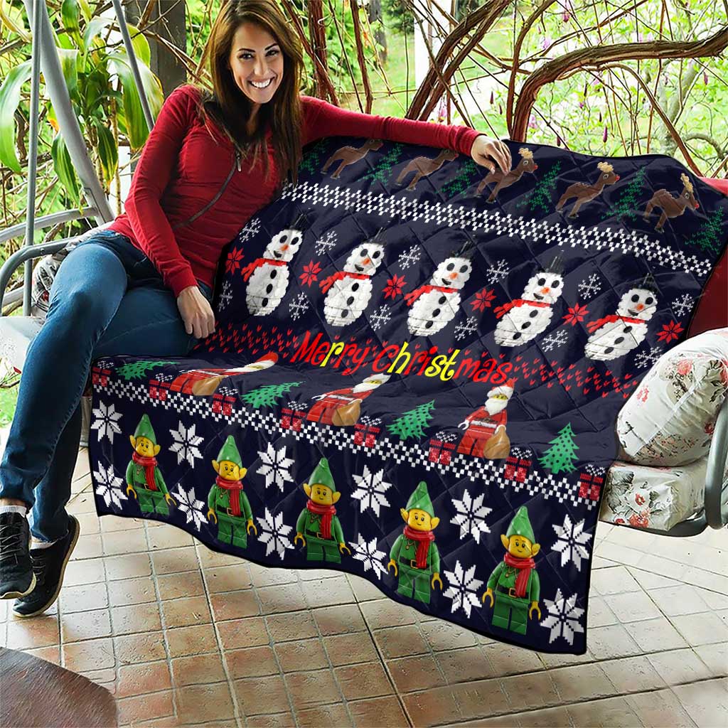 Lego Awesome Christmas Quilt Funny Xmas Holiday Patterns - Wonder Print Shop