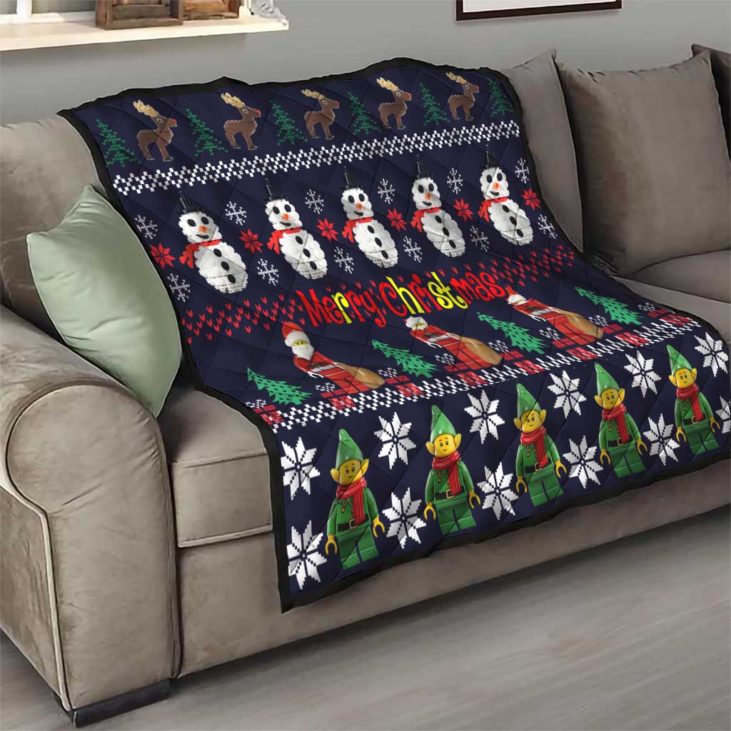 Lego Awesome Christmas Quilt Funny Xmas Holiday Patterns - Wonder Print Shop