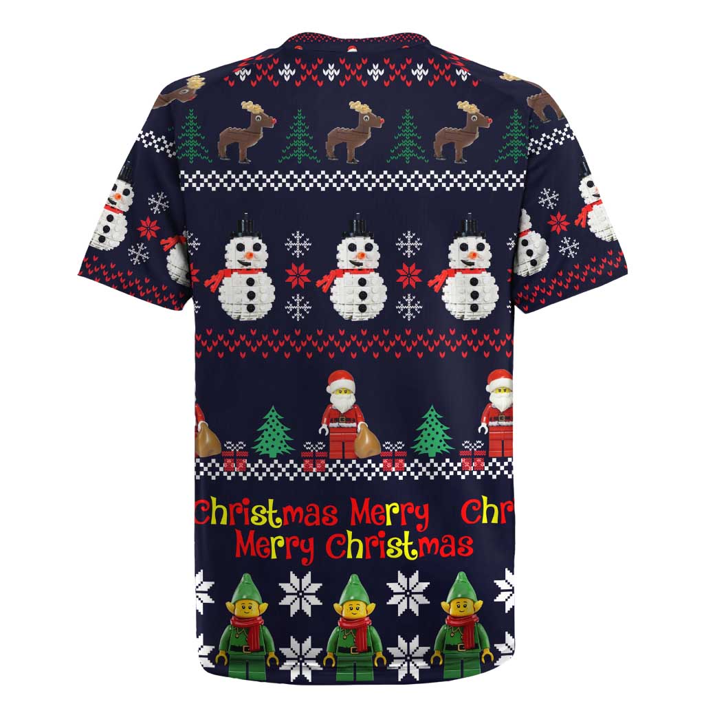 Lego Awesome Christmas Rugby Jersey Funny Xmas Holiday Patterns - Wonder Print Shop
