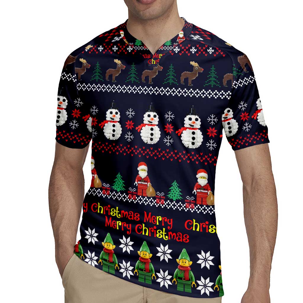Lego Awesome Christmas Rugby Jersey Funny Xmas Holiday Patterns - Wonder Print Shop