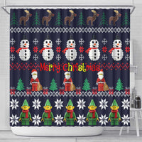 Lego Awesome Christmas Shower Curtain Funny Xmas Holiday Patterns - Wonder Print Shop
