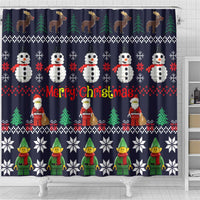 Lego Awesome Christmas Shower Curtain Funny Xmas Holiday Patterns - Wonder Print Shop