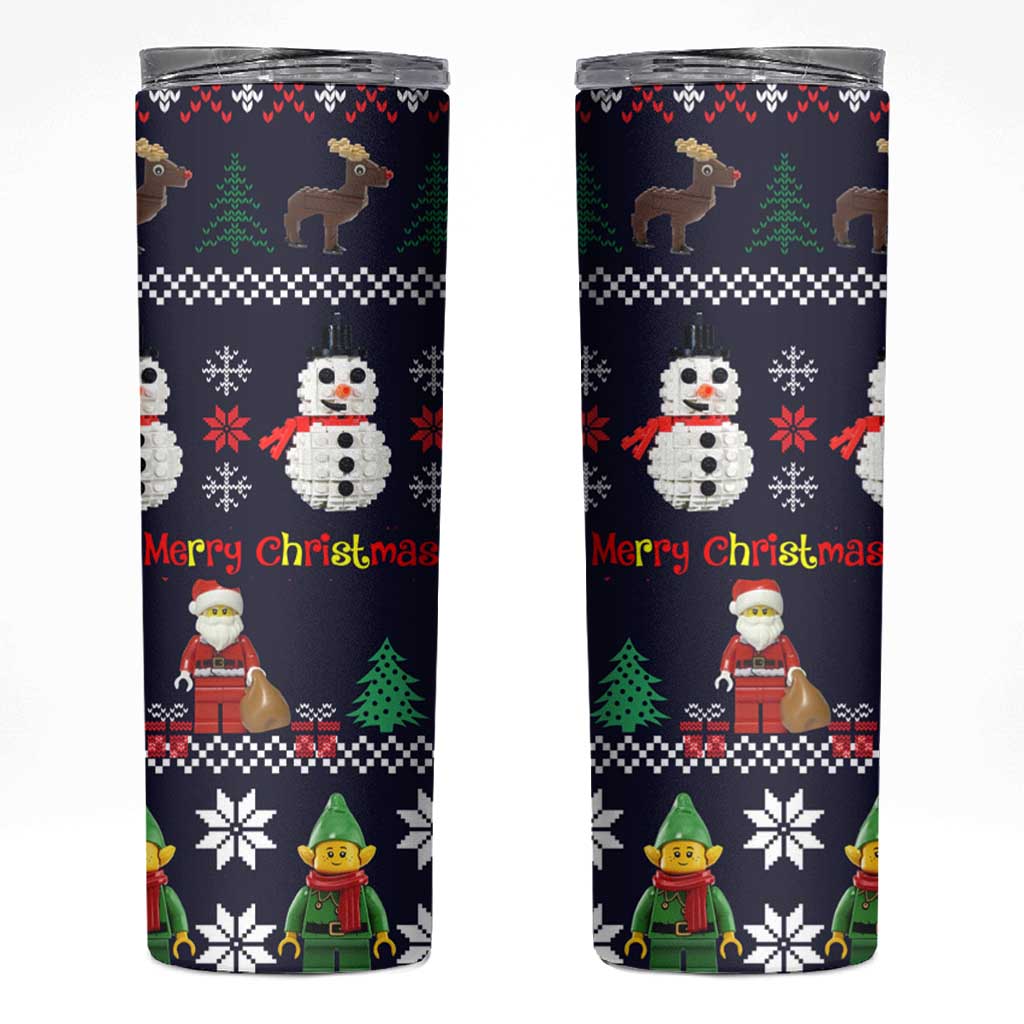 Lego Awesome Christmas Skinny Tumbler Funny Xmas Holiday Patterns - Wonder Print Shop