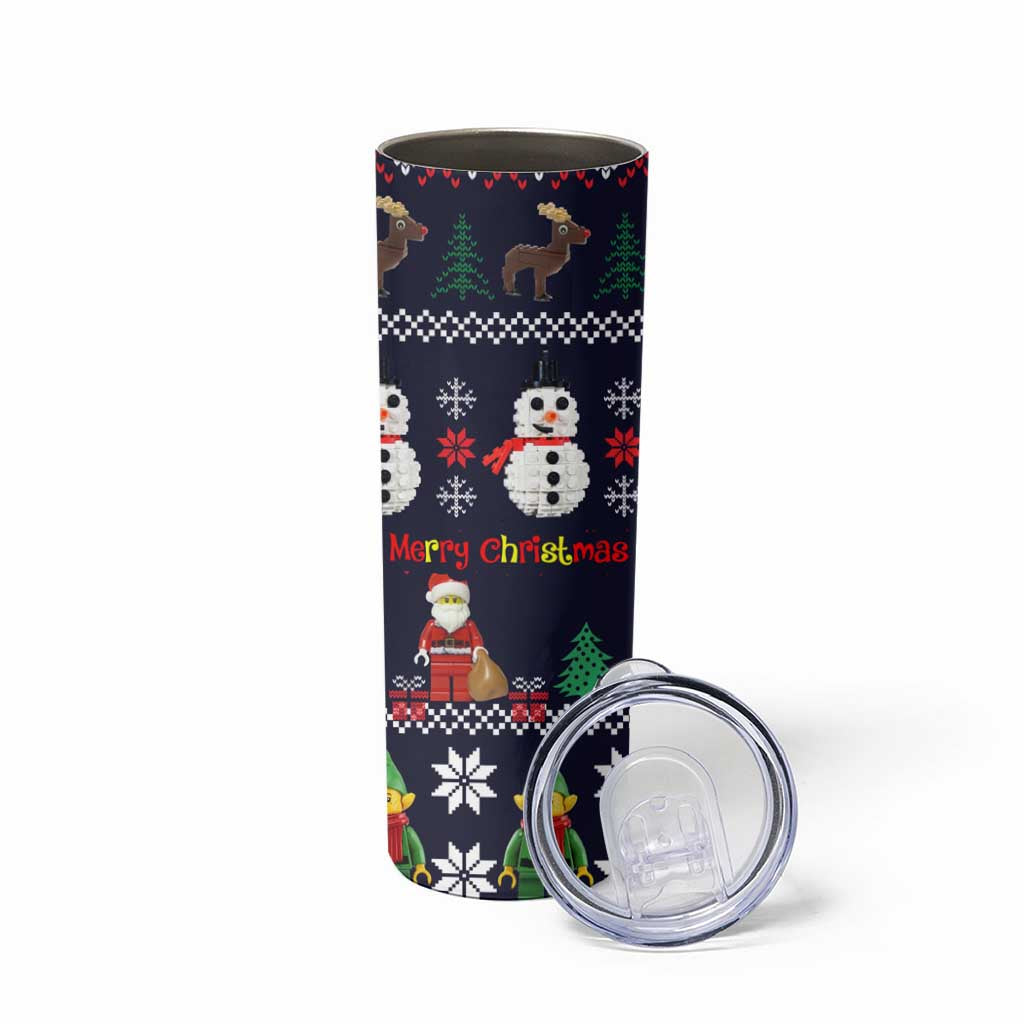 Lego Awesome Christmas Skinny Tumbler Funny Xmas Holiday Patterns - Wonder Print Shop