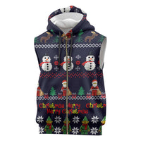 Lego Awesome Christmas Sleeveless Zip Hoodie Funny Xmas Holiday Patterns - Wonder Print Shop