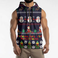 Lego Awesome Christmas Sleeveless Zip Hoodie Funny Xmas Holiday Patterns - Wonder Print Shop