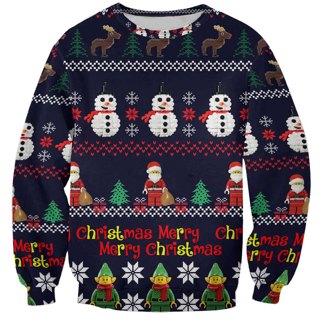 Lego Awesome Christmas Sweatshirt Funny Xmas Holiday Patterns - Wonder Print Shop
