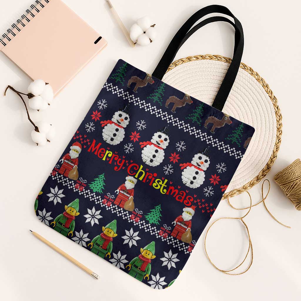 Lego Awesome Christmas Tote Bag Funny Xmas Holiday Patterns - Wonder Print Shop
