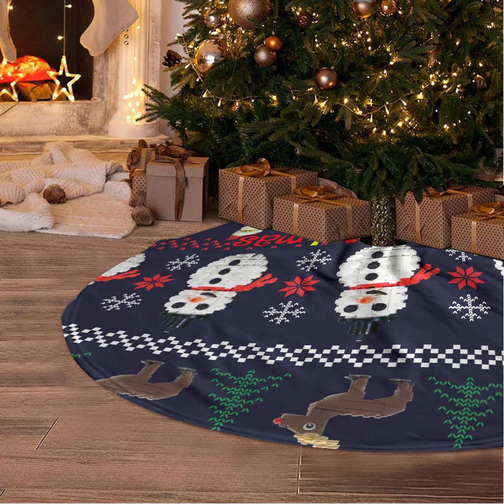 Lego Awesome Christmas Tree Skirt Funny Xmas Holiday Patterns - Wonder Print Shop