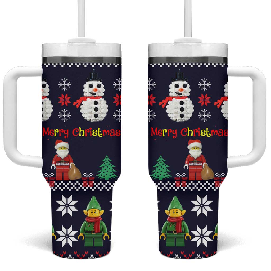 Lego Awesome Christmas Tumbler With Handle Funny Xmas Holiday Patterns - Wonder Print Shop