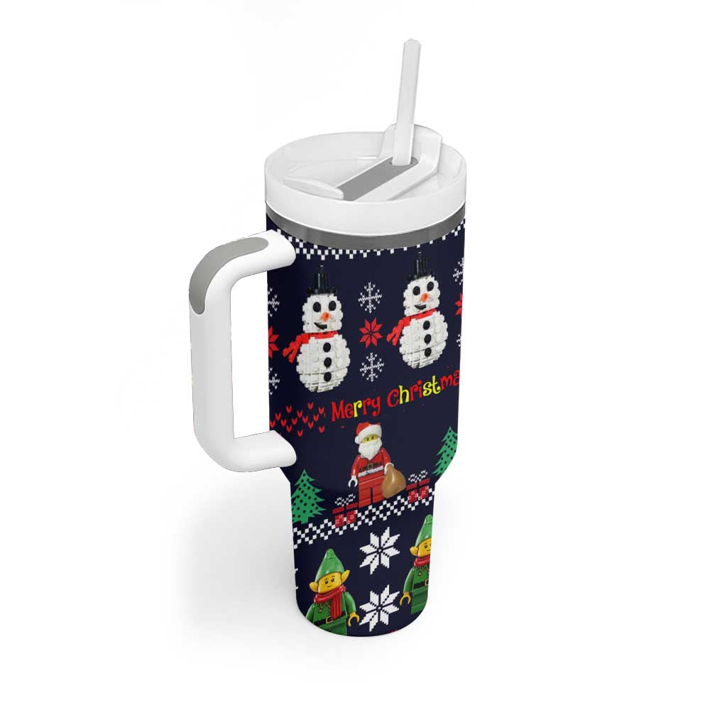 Lego Awesome Christmas Tumbler With Handle Funny Xmas Holiday Patterns - Wonder Print Shop