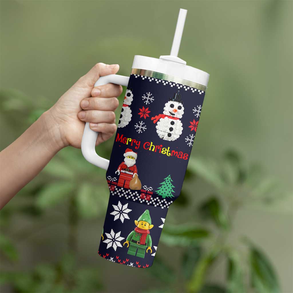 Lego Awesome Christmas Tumbler With Handle Funny Xmas Holiday Patterns - Wonder Print Shop