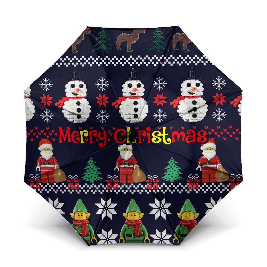 Lego Awesome Christmas Umbrella Funny Xmas Holiday Patterns - Wonder Print Shop