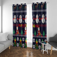 Lego Awesome Christmas Window Curtain Funny Xmas Holiday Patterns - Wonder Print Shop