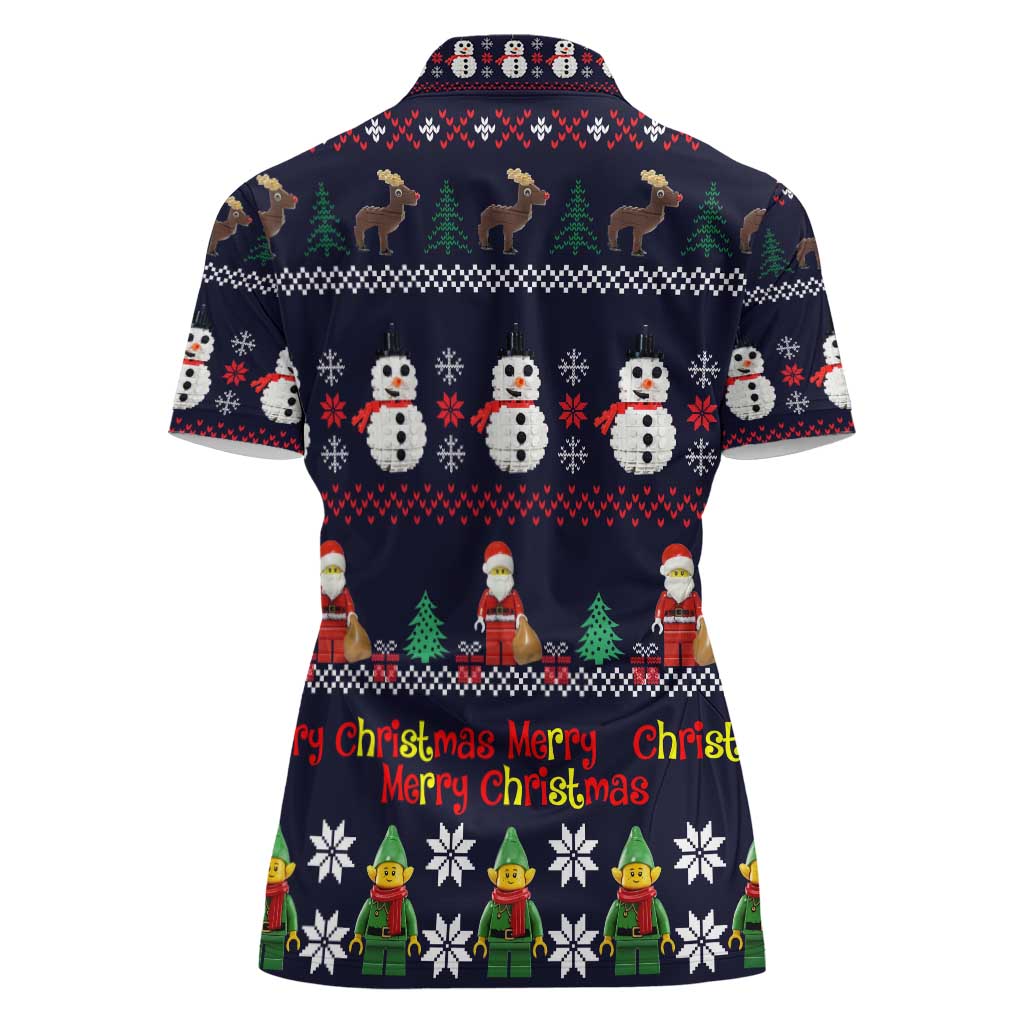 Lego Awesome Christmas Women Polo Shirt Funny Xmas Holiday Patterns - Wonder Print Shop