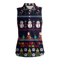 Lego Awesome Christmas Women Sleeveless Polo Shirt Funny Xmas Holiday Patterns - Wonder Print Shop