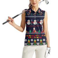 Lego Awesome Christmas Women Sleeveless Polo Shirt Funny Xmas Holiday Patterns - Wonder Print Shop