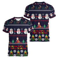 Lego Awesome Christmas Women V-Neck T-Shirt Funny Xmas Holiday Patterns - Wonder Print Shop