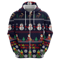 Lego Awesome Christmas Zip Hoodie Funny Xmas Holiday Patterns - Wonder Print Shop