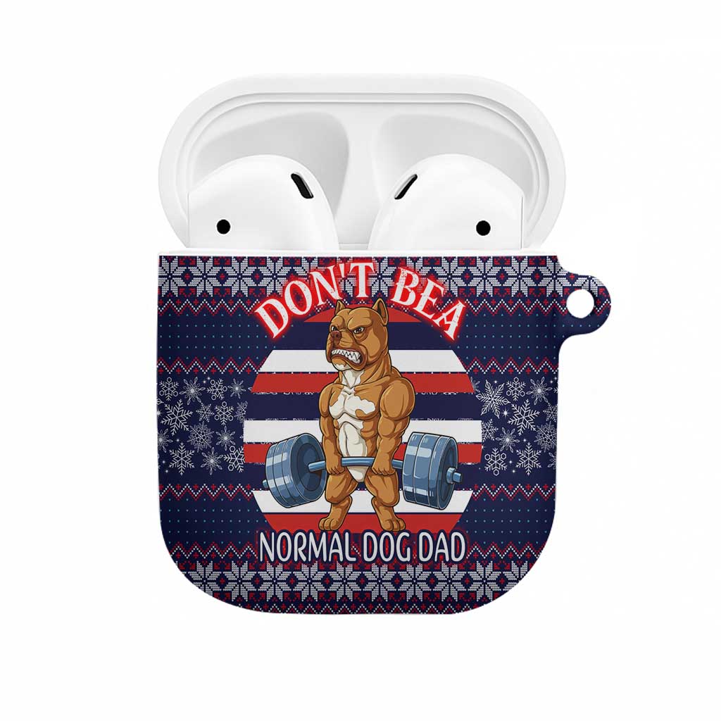 Don't Be A Normal Dog Dad Christmas AirPods Case Funny Xmas Holiday Patterns - Wonder Print Shop
