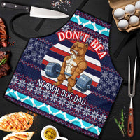 Don't Be A Normal Dog Dad Christmas Apron Funny Xmas Holiday Patterns - Wonder Print Shop