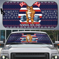 Don't Be A Normal Dog Dad Christmas Auto Sun Shade Funny Xmas Holiday Patterns - Wonder Print Shop