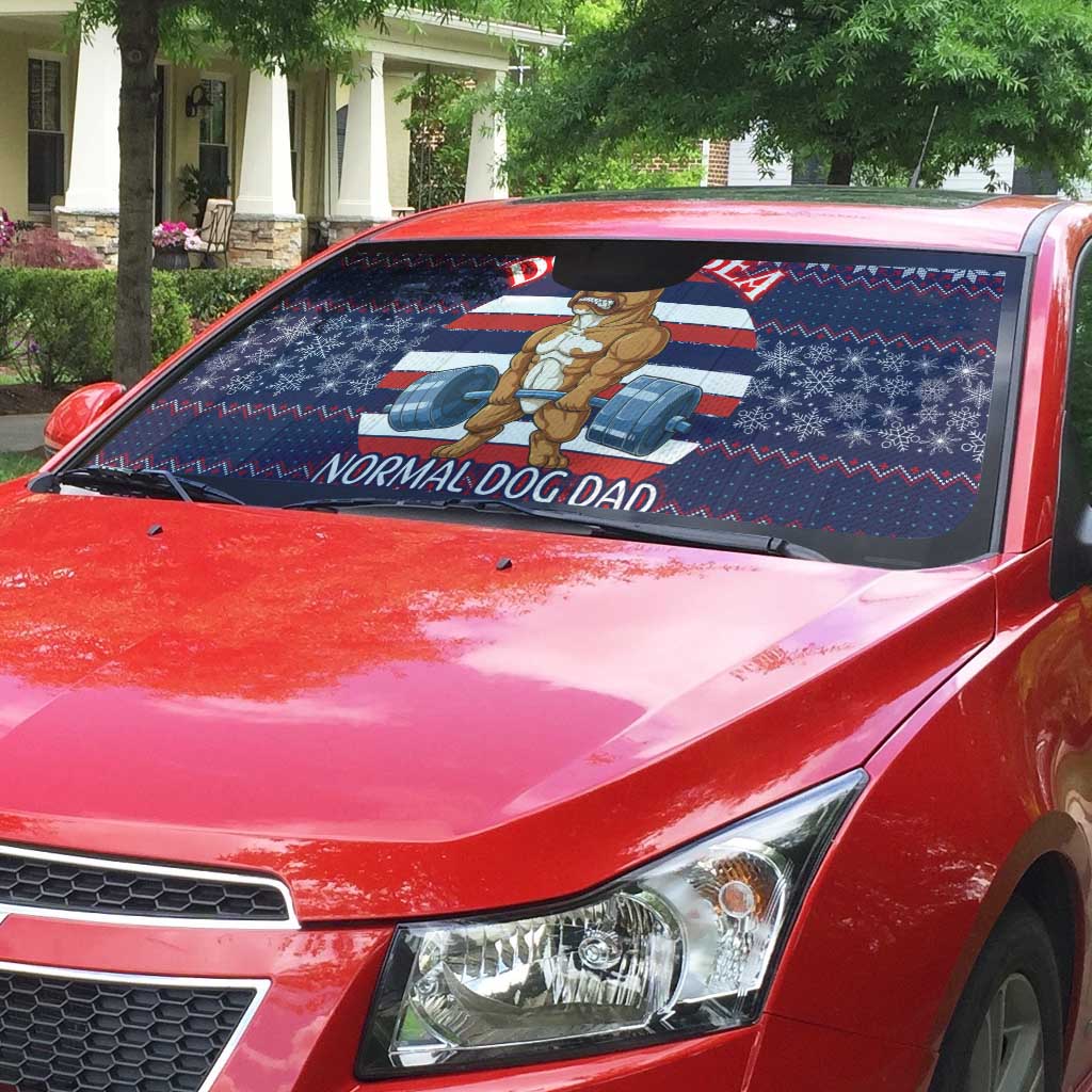 Don't Be A Normal Dog Dad Christmas Auto Sun Shade Funny Xmas Holiday Patterns - Wonder Print Shop