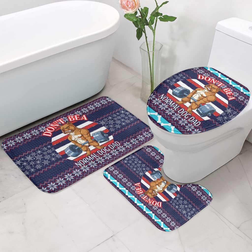 Don't Be A Normal Dog Dad Christmas Bathroom Set Funny Xmas Holiday Patterns - Wonder Print Shop