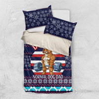 Don't Be A Normal Dog Dad Christmas Bedding Set Funny Xmas Holiday Patterns - Wonder Print Shop