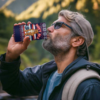 Don't Be A Normal Dog Dad Christmas 4 in 1 Can Cooler Tumbler Funny Xmas Holiday Patterns - Wonder Print Shop