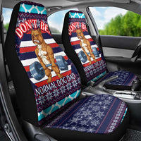 Don't Be A Normal Dog Dad Christmas Car Seat Cover Funny Xmas Holiday Patterns - Wonder Print Shop